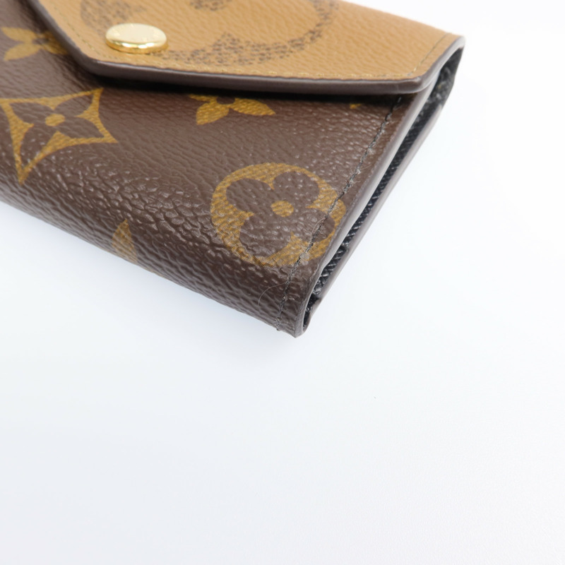 LOUIS VUITTON Monogram Reverse Zoe Wallet金扣錢包-10