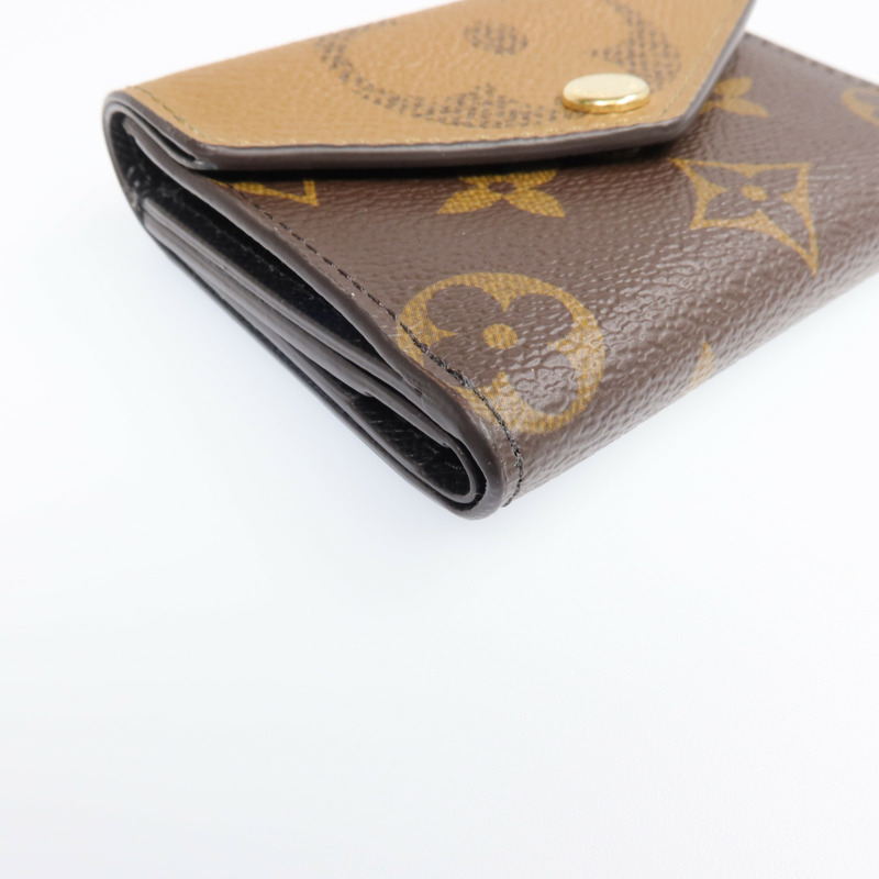 LOUIS VUITTON Monogram Reverse Zoe Wallet金扣錢包-11