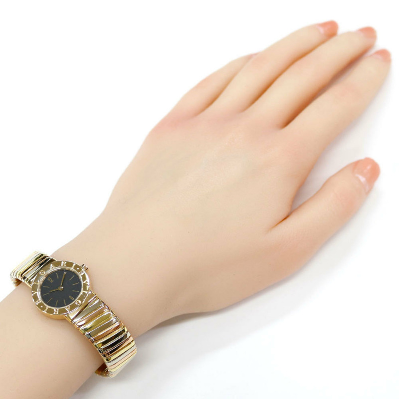 寶格麗 Tubogas 腕錶,18K 金,BB232T 石英機芯,翻新,二手,女士款-1