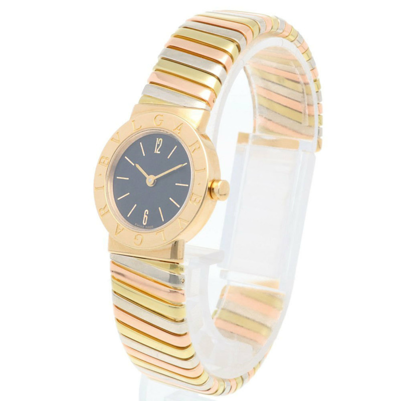 寶格麗 Tubogas 腕錶,18K 金,BB232T 石英機芯,翻新,二手,女士款-2