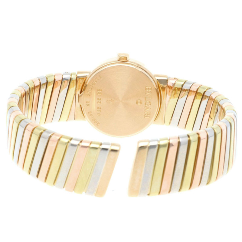 寶格麗 Tubogas 腕錶,18K 金,BB232T 石英機芯,翻新,二手,女士款-8