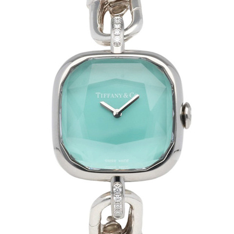 Tiffany & Co.) HardWear 系列腕錶，不鏽鋼錶殼，型號 73331277，石英機芯，翻新，二手，女士腕錶，蒂芙尼
