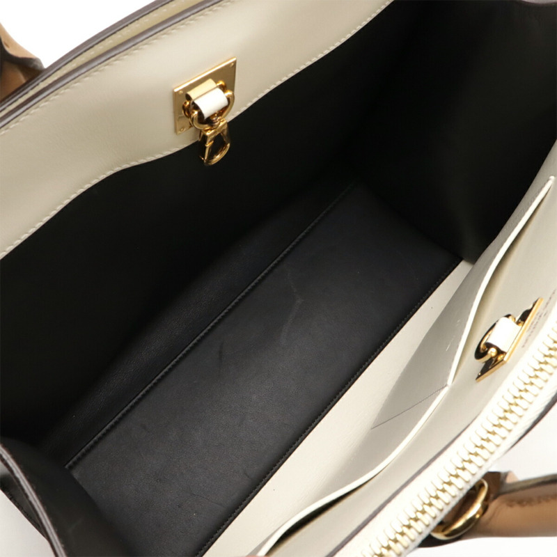 路易威登 City Steamer MM 手提包/單肩包 雙色皮革 白色/黑色/黑色 M42621-6