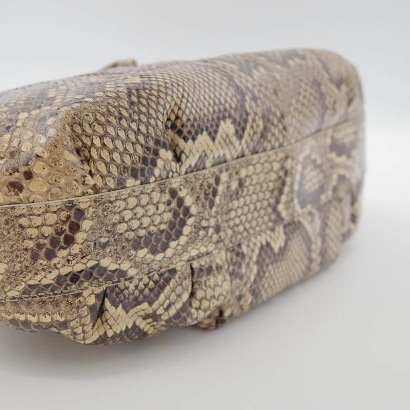 Tod's托德斯經典 Hobo米色 蟒蛇皮 流浪包-4