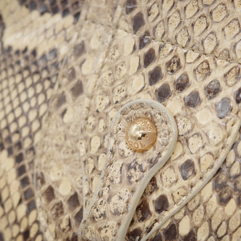 Tod's托德斯經典 Hobo米色 蟒蛇皮 流浪包-15