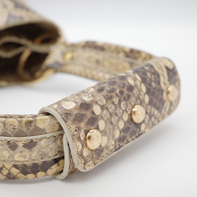 Tod's托德斯經典 Hobo米色 蟒蛇皮 流浪包-18