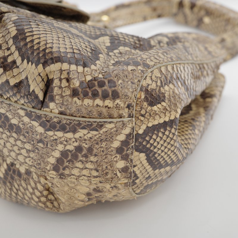 Tod's托德斯經典 Hobo米色 蟒蛇皮 流浪包-19