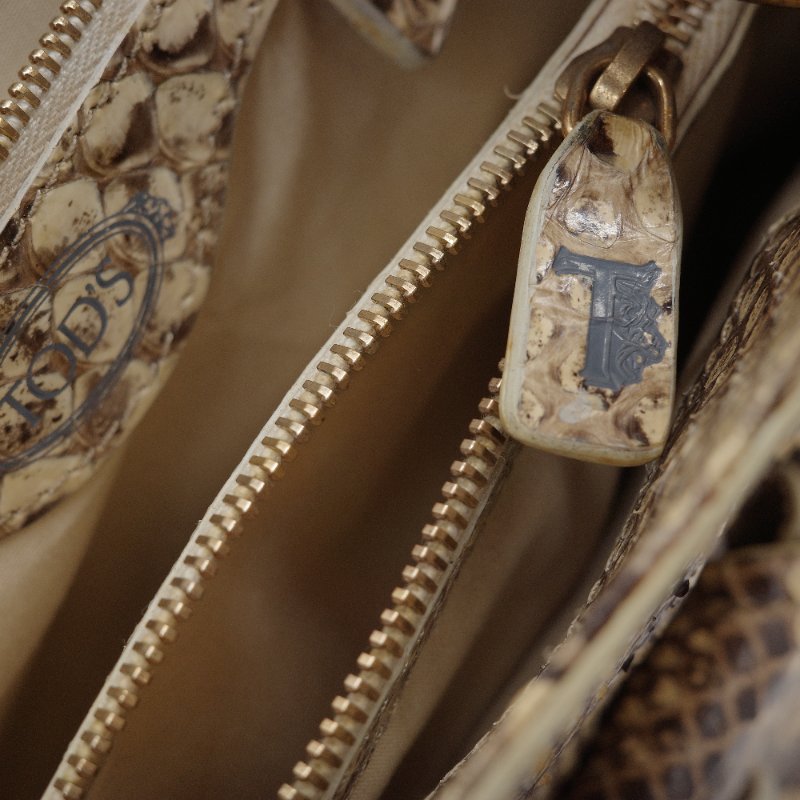 Tod's托德斯經典 Hobo米色 蟒蛇皮 流浪包-25