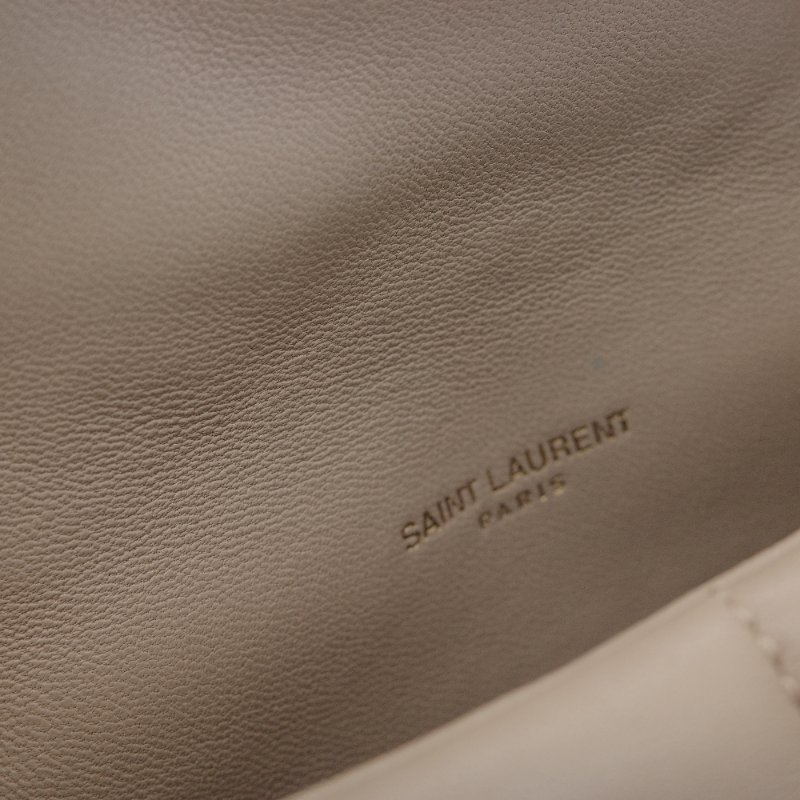 Saint Laurent 聖羅蘭 Puffer Toy 深米色 自然色 小羊皮 鍊條包 肩背包。-16