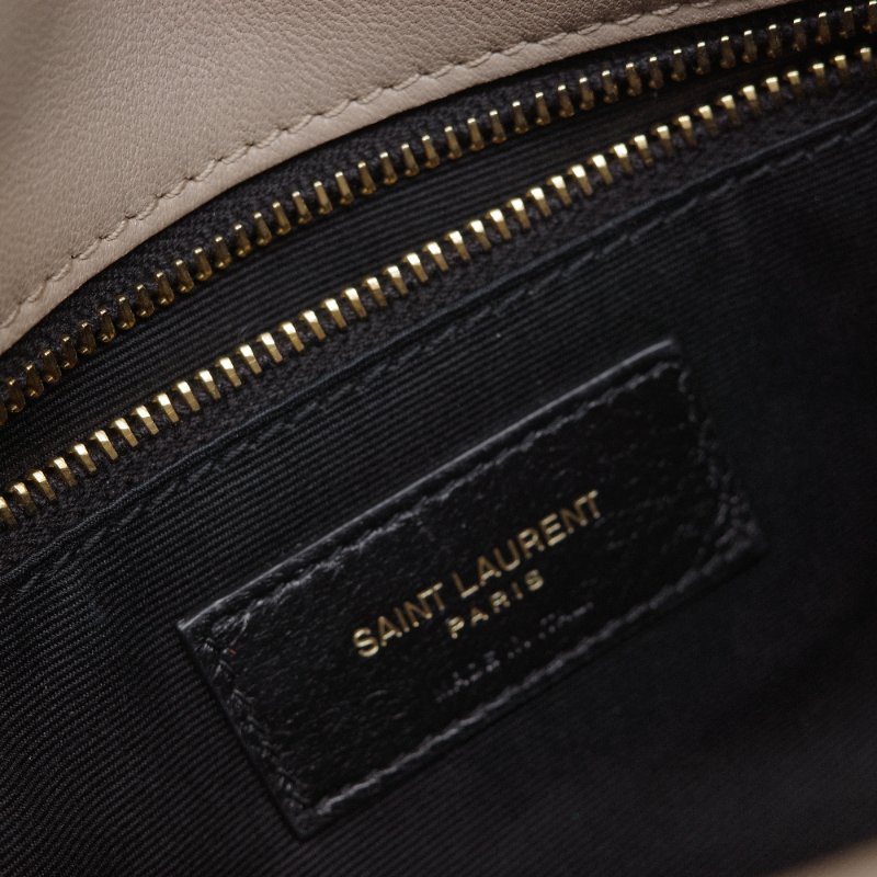 Saint Laurent 聖羅蘭 Puffer Toy 深米色 自然色 小羊皮 鍊條包 肩背包。-17