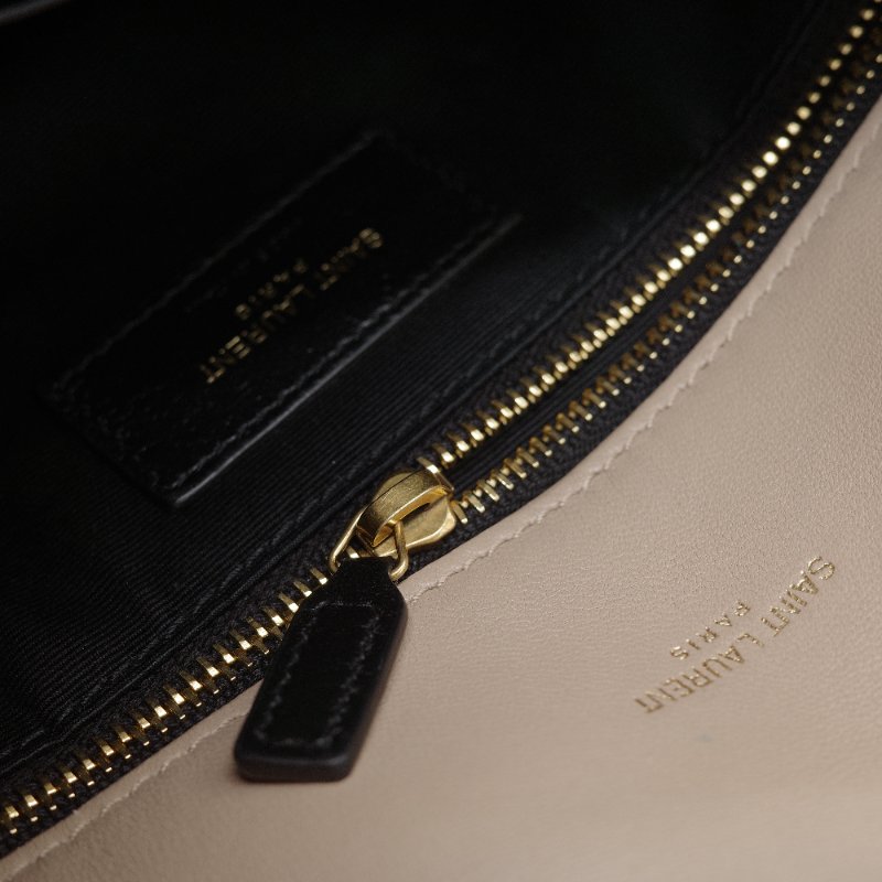 Saint Laurent 聖羅蘭 Puffer Toy 深米色 自然色 小羊皮 鍊條包 肩背包。-18