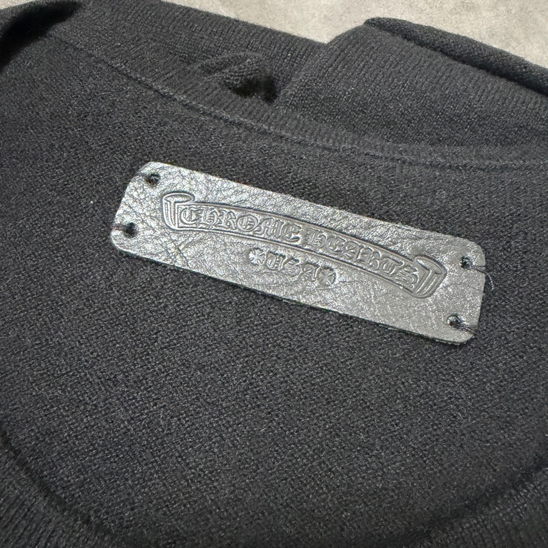 Chrome Hearts 克羅心 100% cashmere Black Sweater 羊絨黑色毛衣-1
