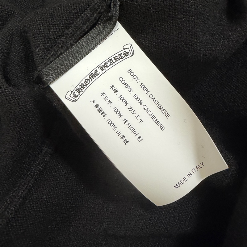 Chrome Hearts 克羅心 100% cashmere Black Sweater 羊絨黑色毛衣-5