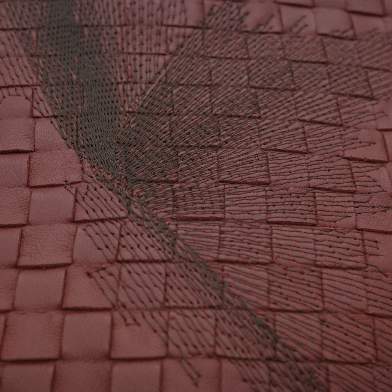 Bottega Veneta寶緹嘉 Intrecciato Hobo酒紅色編織小羊皮 肩背包-6