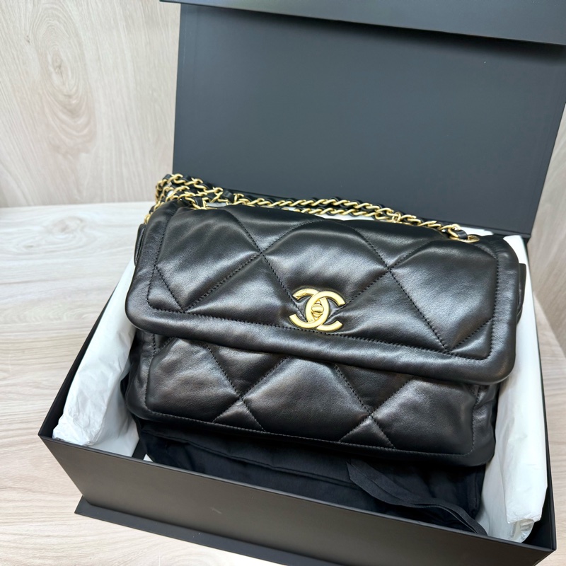 chanel黑金菱格羊皮25k口蓋包AS5737 新款🔥-0