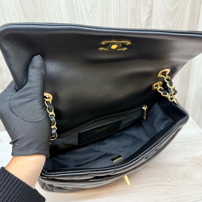 chanel黑金菱格羊皮25k口蓋包AS5737 新款🔥-9