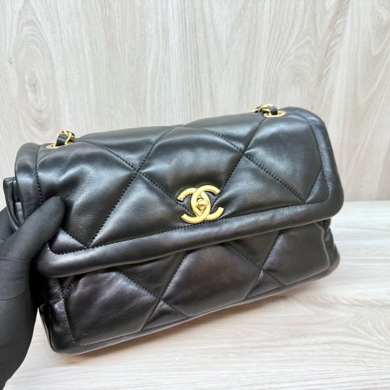 chanel黑金菱格羊皮25k口蓋包AS5737 新款🔥-10