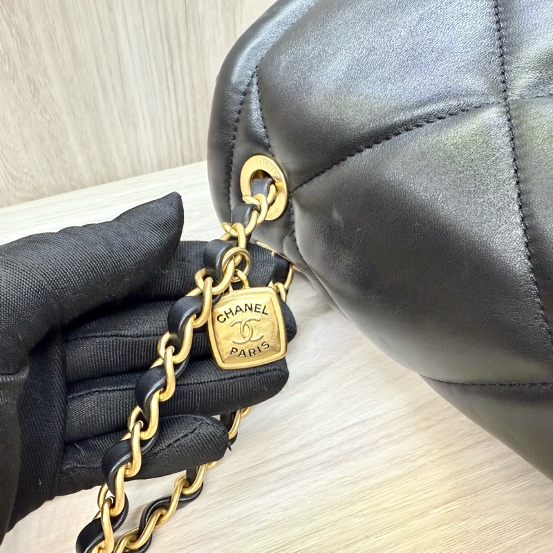 chanel黑金菱格羊皮25k口蓋包AS5737 新款🔥-16