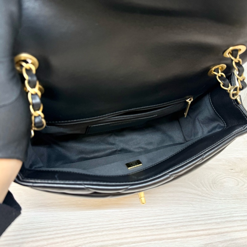 chanel黑金菱格羊皮25k口蓋包AS5737 新款🔥-18