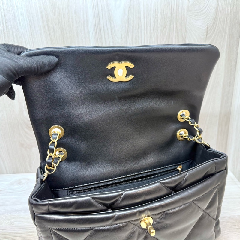chanel黑金菱格羊皮25k口蓋包AS5737 新款🔥-19