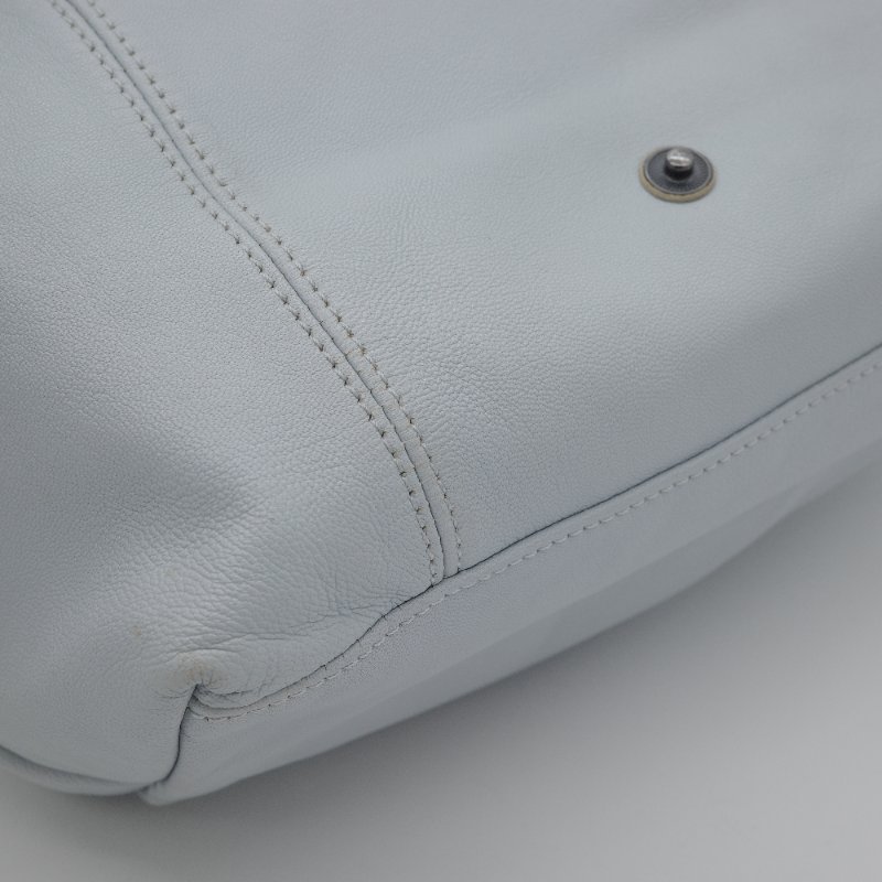 Longchamp 瓏驤 Le Pliage Cuir 灰色 小羊皮 手提包 肩背包-5