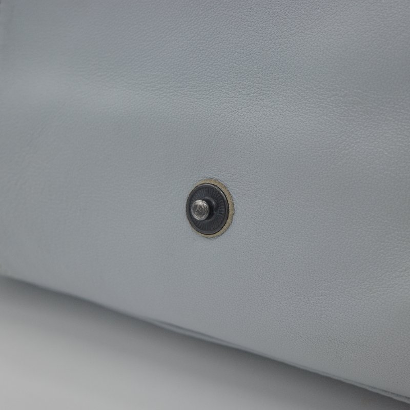 Longchamp 瓏驤 Le Pliage Cuir 灰色 小羊皮 手提包 肩背包-10