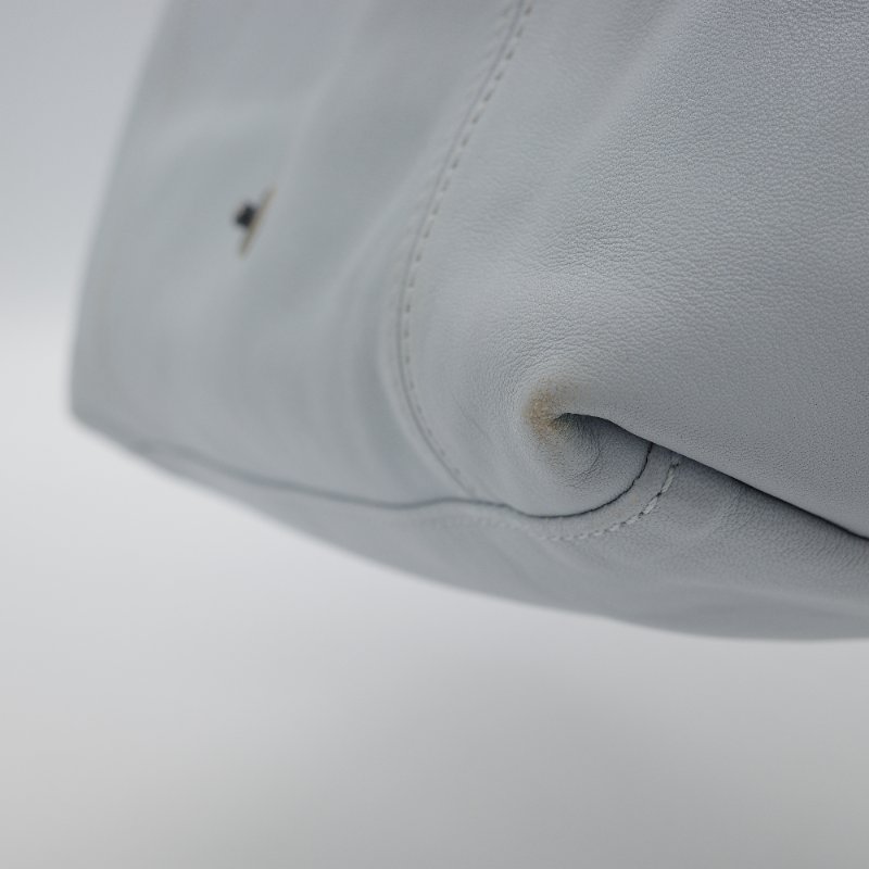 Longchamp 瓏驤 Le Pliage Cuir 灰色 小羊皮 手提包 肩背包-11