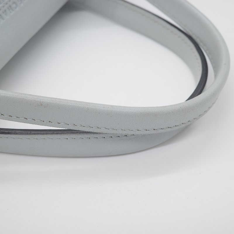 Longchamp 瓏驤 Le Pliage Cuir 灰色 小羊皮 手提包 肩背包-14