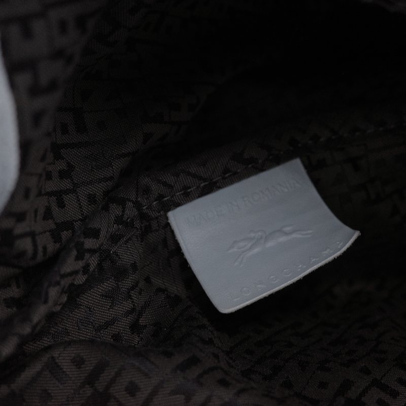 Longchamp 瓏驤 Le Pliage Cuir 灰色 小羊皮 手提包 肩背包-23