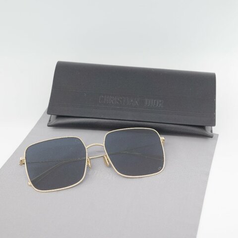 Dior 迪奧 Dior Stellaire SU 金色鏡框 深藍色鏡片 方框太陽眼鏡