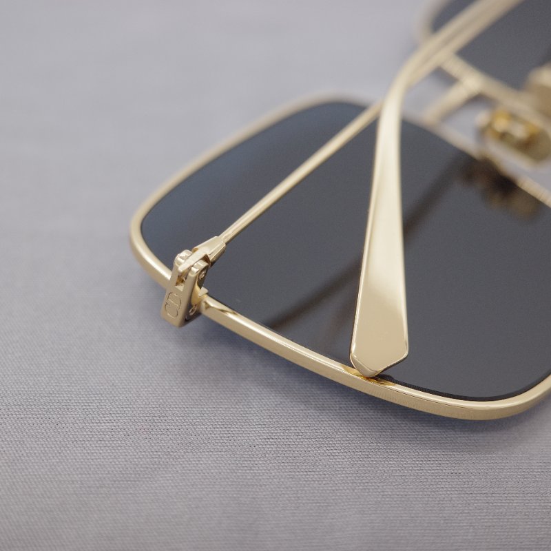 Dior 迪奧 Dior Stellaire SU 金色鏡框 深藍色鏡片 方框太陽眼鏡-6