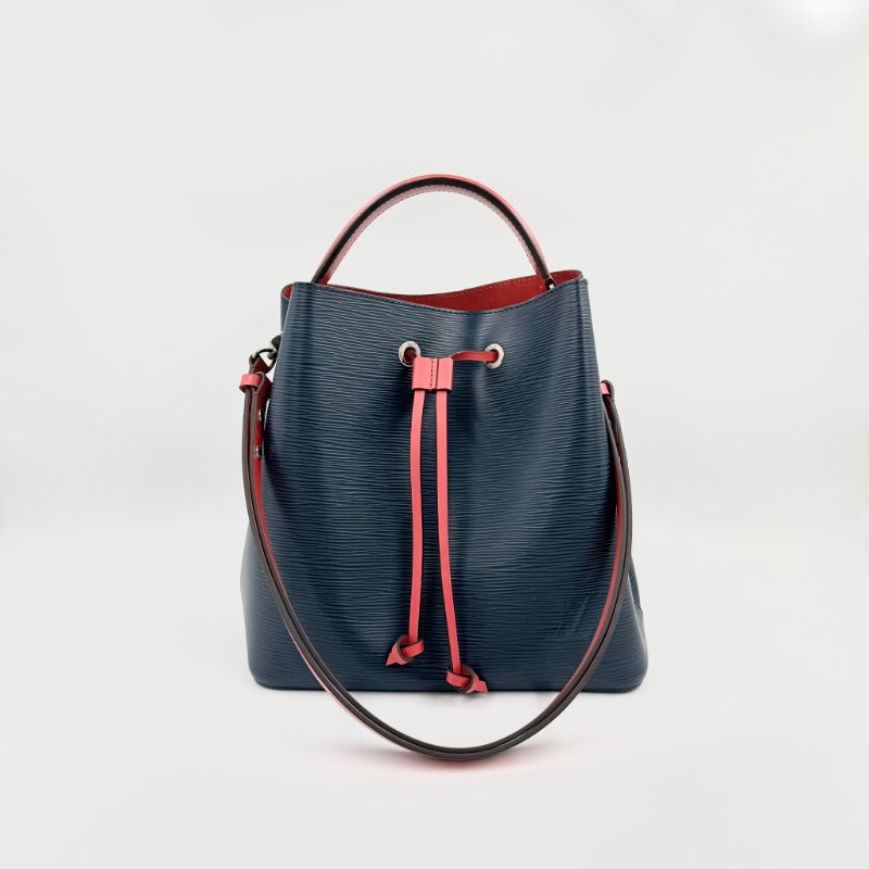 Louis Vuitton - 深藍色拼紅色EPI NéoNoé水桶包╻ MM-0