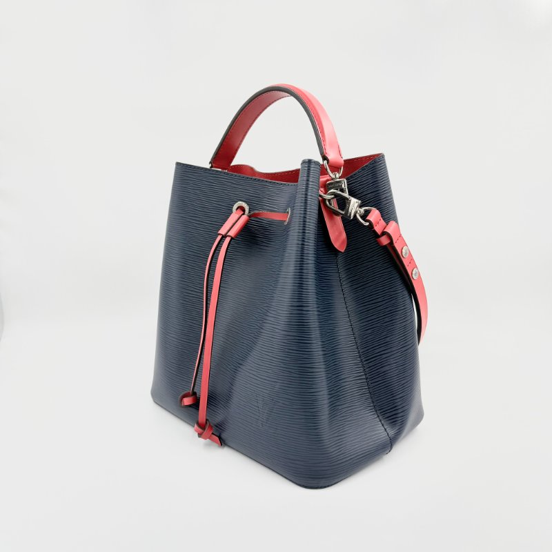 Louis Vuitton - 深藍色拼紅色EPI NéoNoé水桶包╻ MM-2