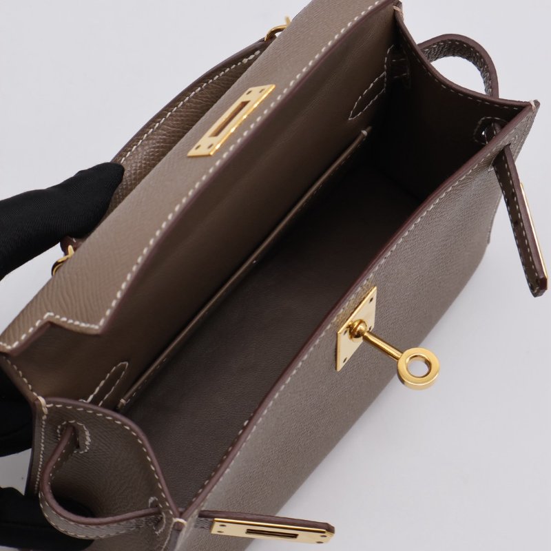 HERMRS Mini kelly ll - 大象灰金 U-2