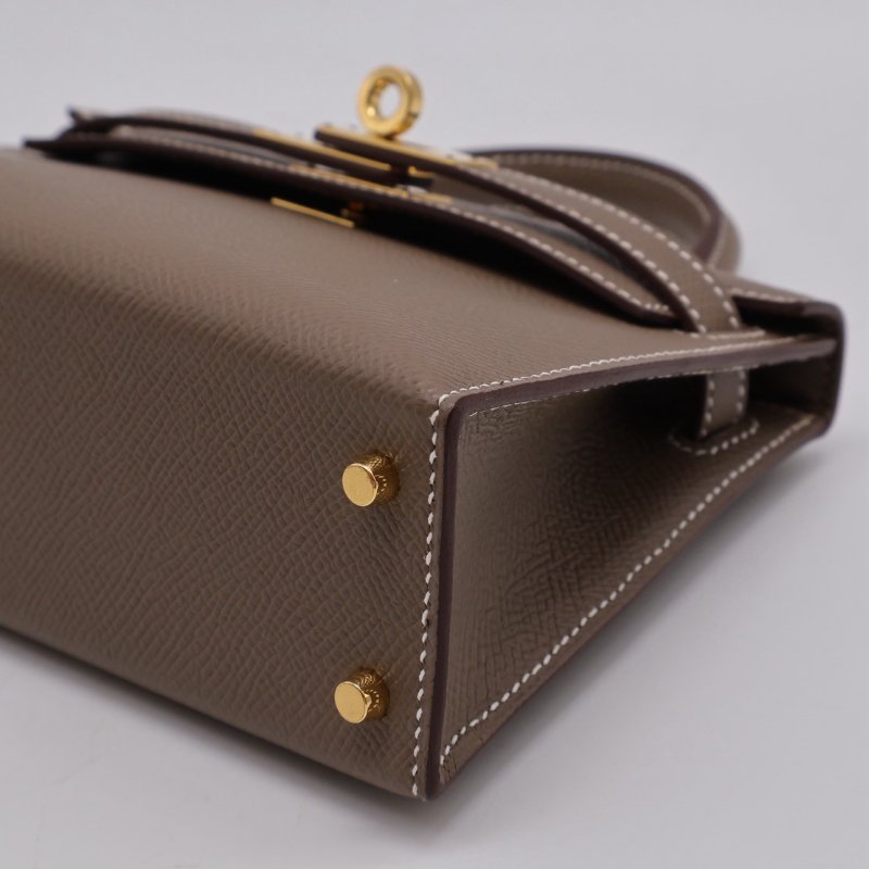 HERMRS Mini kelly ll - 大象灰金 U-6