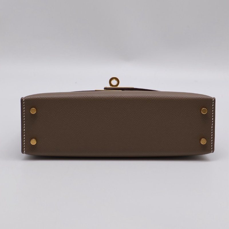 HERMRS Mini kelly ll - 大象灰金 U-8