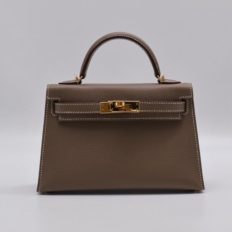 HERMRS Mini kelly ll - 大象灰金 U-9