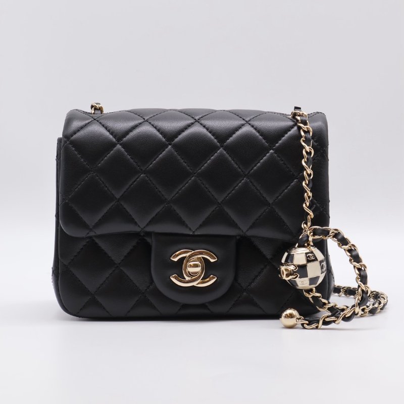 CHANEL 經典口蓋包方胖子 17 - 足球黑金-0