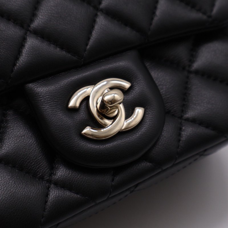 CHANEL 經典口蓋包方胖子 17 - 足球黑金-5