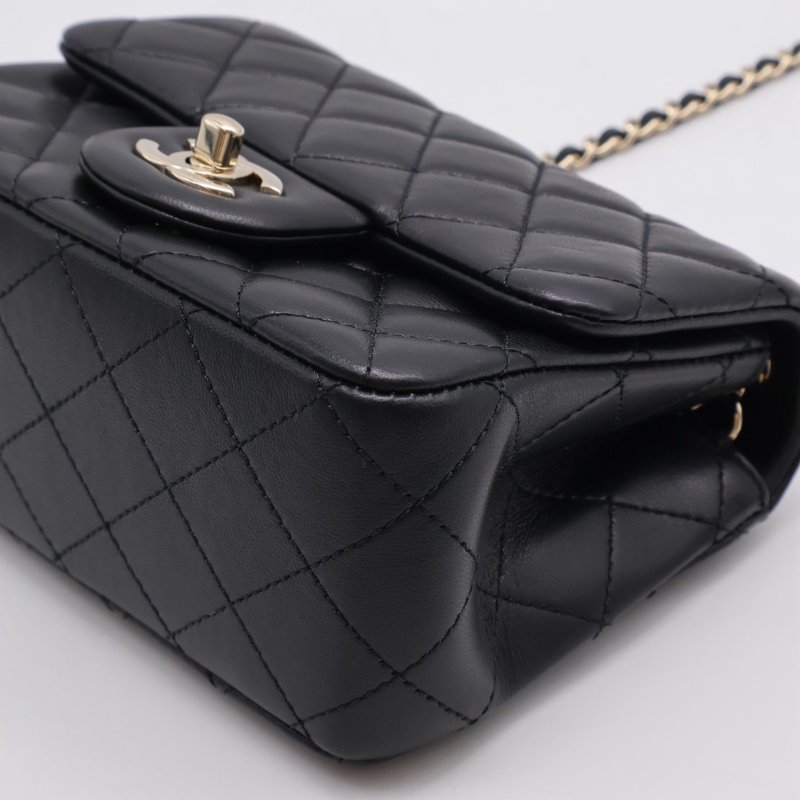 CHANEL 經典口蓋包方胖子 17 - 足球黑金-7
