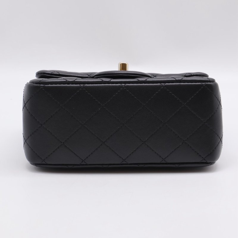 CHANEL 經典口蓋包方胖子 17 - 足球黑金-9