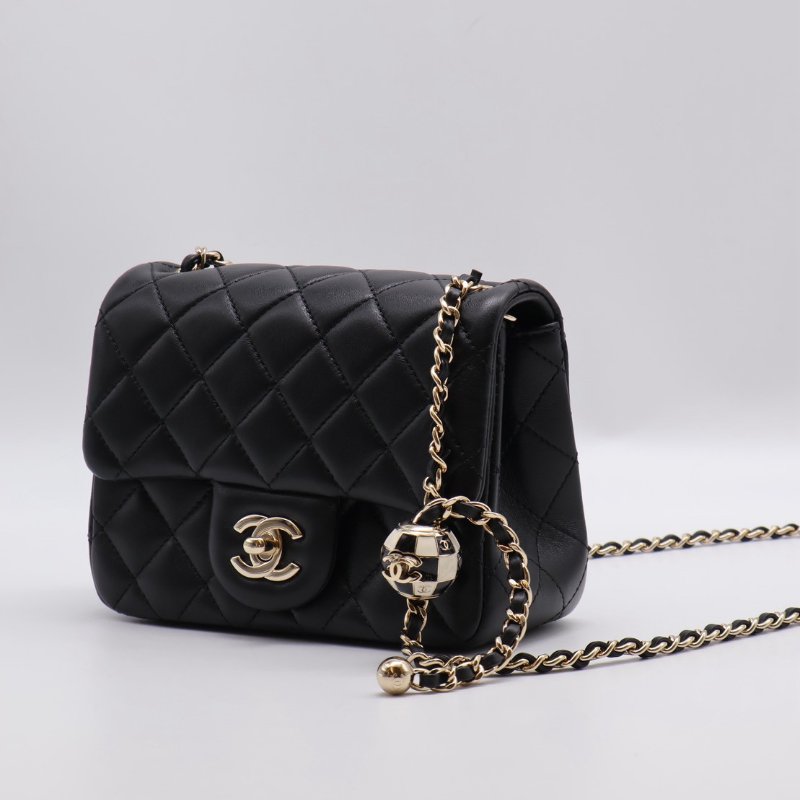 CHANEL 經典口蓋包方胖子 17 - 足球黑金-11