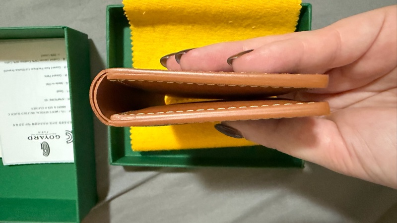 全新Goyard 六卡卡夾 黑棕配色-2