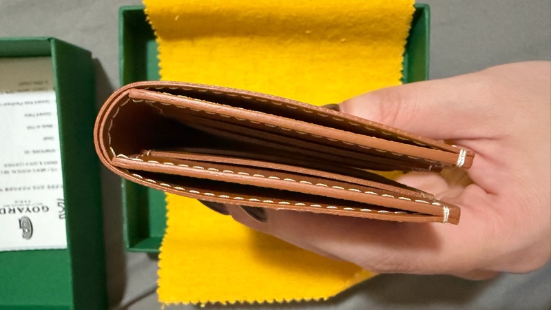 全新Goyard 六卡卡夾 黑棕配色-3