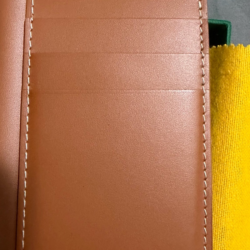 全新Goyard 六卡卡夾 黑棕配色-5