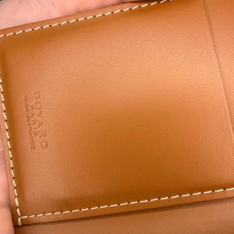 全新Goyard 六卡卡夾 黑棕配色-9