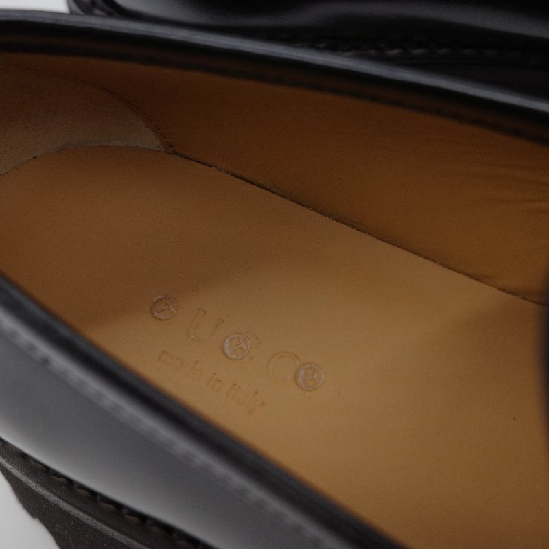 Gucci古馳Sylke 黑色牛皮 馬銜扣 厚底樂福鞋-12