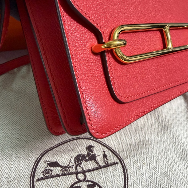 💕💕Hermes Roulis豬鼻袋,蕃茄紅配金扣A刻💕💕-2