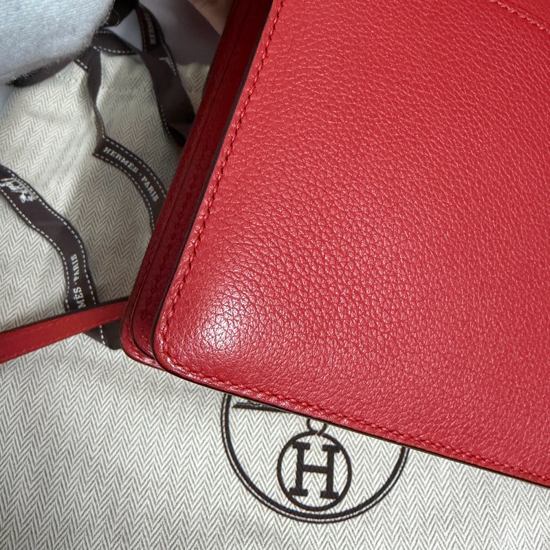 💕💕Hermes Roulis豬鼻袋,蕃茄紅配金扣A刻💕💕-5