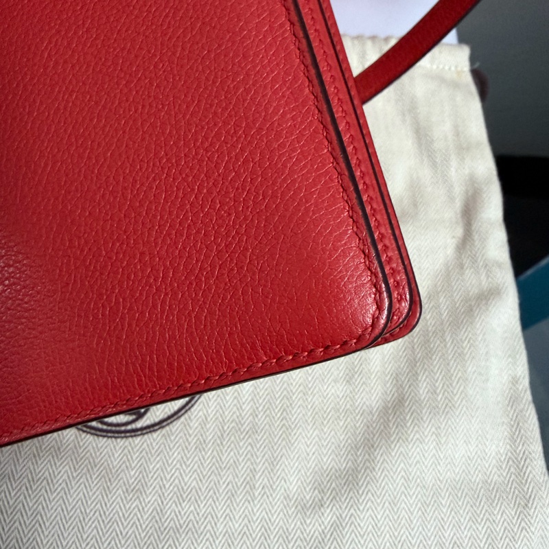 💕💕Hermes Roulis豬鼻袋,蕃茄紅配金扣A刻💕💕-6